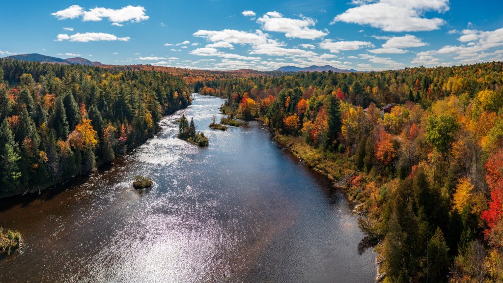 Saranac River, Adirondack Mountains, NY - desktop wallpaper