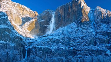 Upper and Lower Yosemite Falls, Yosemite National Park, CA - desktop wallpaper