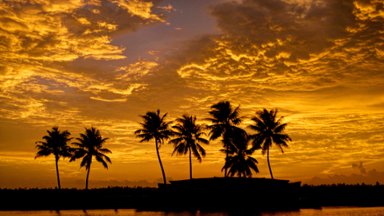 Sunset Over the Backwaters, Alleppey, Kerala, India - desktop wallpaper