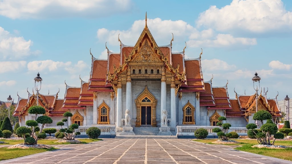 Marble Temple, Bangkok, Thailand - desktop wallpaper
