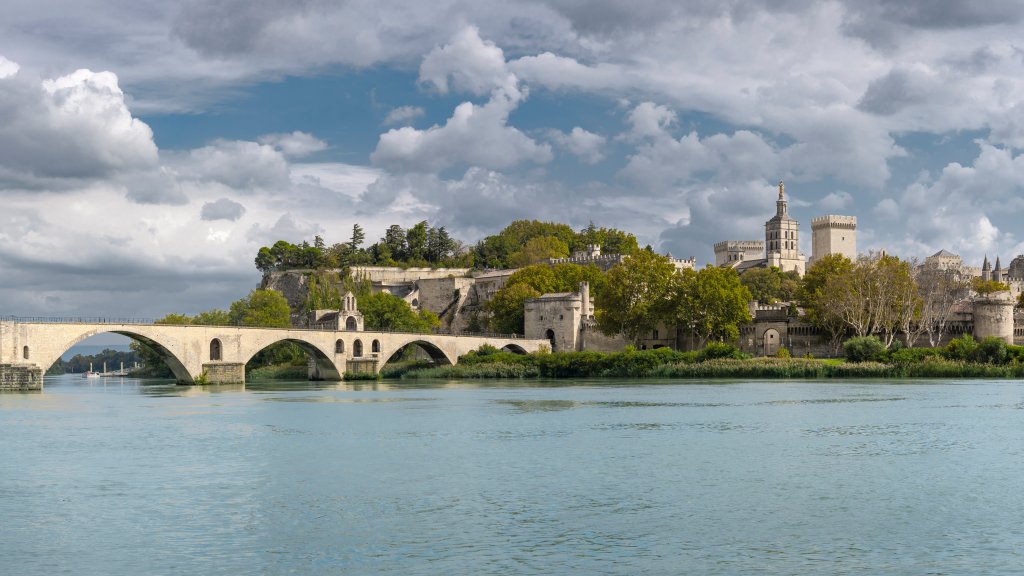 Rhone River, Avignon, France - desktop wallpaper