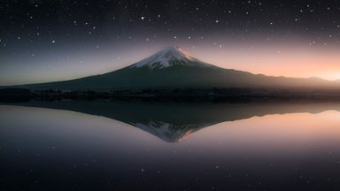 Twilight at Mt Fuji, Kawaguchiko, Japan - desktop wallpaper