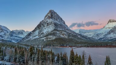 Mt Wilbur, Grinnell Pt and Mt Gould, Glacier NP, MT - desktop wallpaper