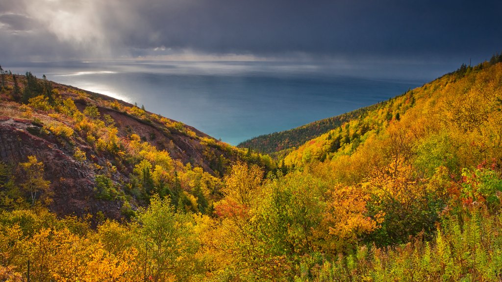 Cabot Strait, Cape Breton Highlands NP, Nova Scotia, Canada - desktop wallpaper