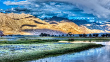 Nubra River, Nubra Valley, Ladakh, India - desktop wallpaper