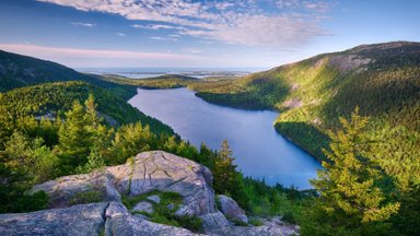 Jordan Pond From the North Bubble, Maine - desktop wallpaper