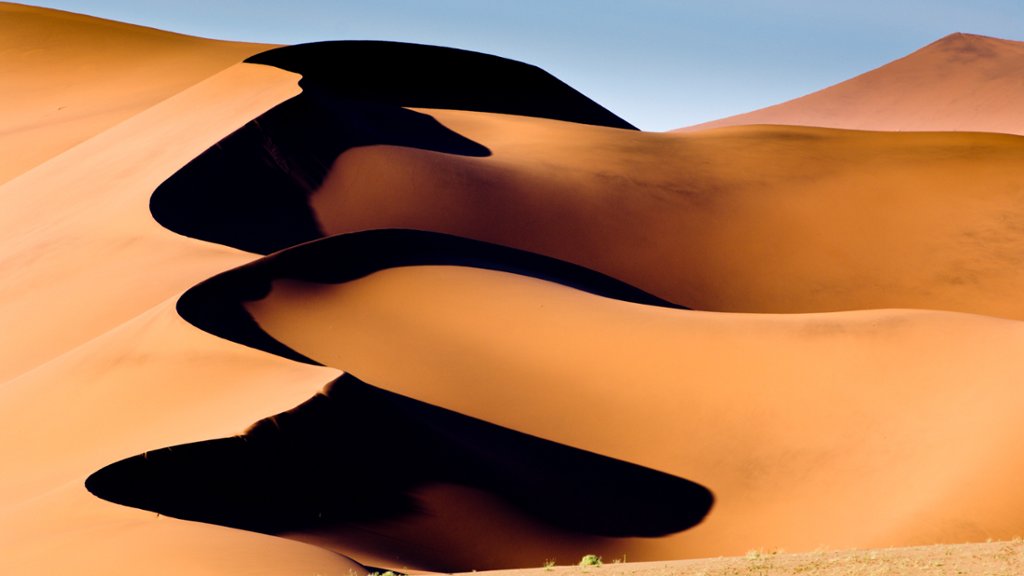 Sand Dunes at Sossusvlei, Namib Desert, Namibia - desktop wallpaper