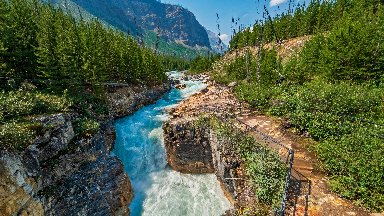 Marble Canyon Falls Rapids, Kootenay NP, Canada - desktop wallpaper