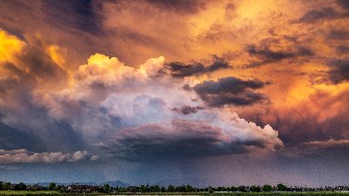 Dramatic Storm Clouds, Whitefish, Montana - desktop wallpaper