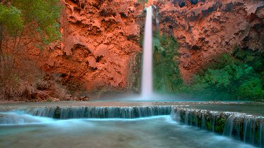 Mooney Falls, Havasu Canyon, Grand Canyon NP, AZ - desktop wallpaper
