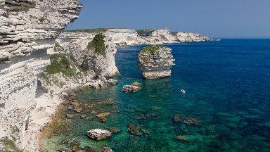Limestone Cliffs, Corsica, France - desktop wallpaper