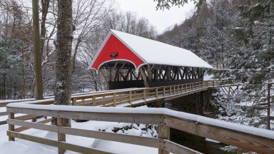 The Flume Covered Bridge Franconia Notch, NH - desktop wallpaper
