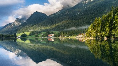 Lake Hintersee, Berchtesgaden NP, Germany - desktop wallpaper