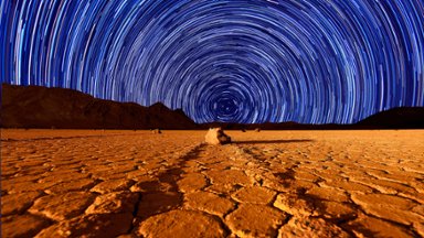 Star Trails, Death Valley N.P., California - desktop wallpaper