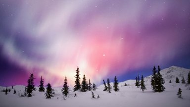 Aurora Borealis, Talkeetna Mountains, Alaska - desktop wallpaper