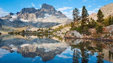 Mt Ritter, Banner PK, Garnet Lake, Inyo Nat Forest, CA - desktop wallpaper