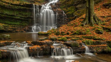 Scaleber Force Waterfall, Yorkshire Dales NP, Yorkshire, UK - desktop wallpaper