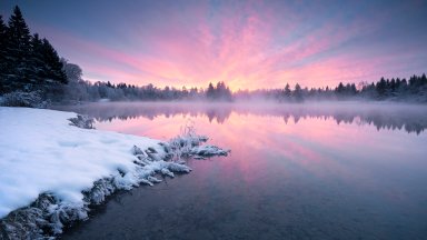 Lake Auensee, Bavaria, Germany - desktop wallpaper