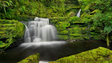 Lower McLean Falls, Catlins Region, South Island, NZ - desktop wallpaper