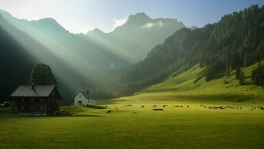 Chapel of Saint Rochus, Nenzinger Himmel, Austria - desktop wallpaper