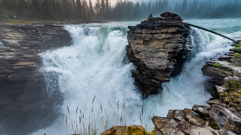 Unesco Site, Athabasca Falls, Jasper NP, Canada - desktop wallpaper