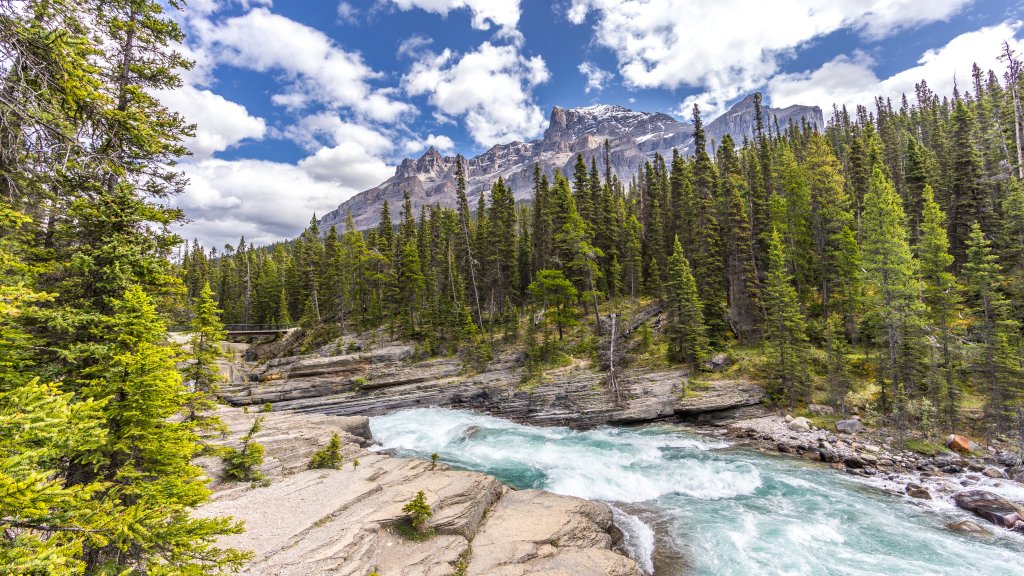 Mistaya Canyon, Icefields Parkway, Alberta, Canada - desktop wallpaper