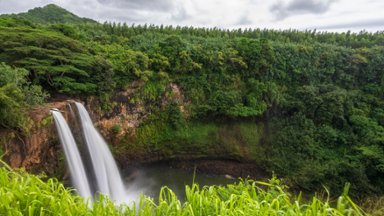 Wailua Falls, Wailua State Park, Kauai, Hawaii - desktop wallpaper