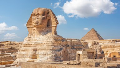 Unesco Site, Great Sphinx and Pyramid of Khafre, Giza, Egypt - desktop wallpaper