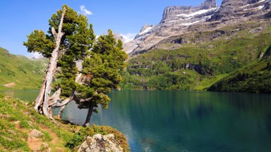Alpine Lake Engstlensee, Switzerland - desktop wallpaper