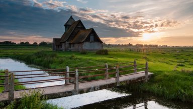 St. Thomas a Becket Church, Romney Marsh, Kent, UK - desktop wallpaper