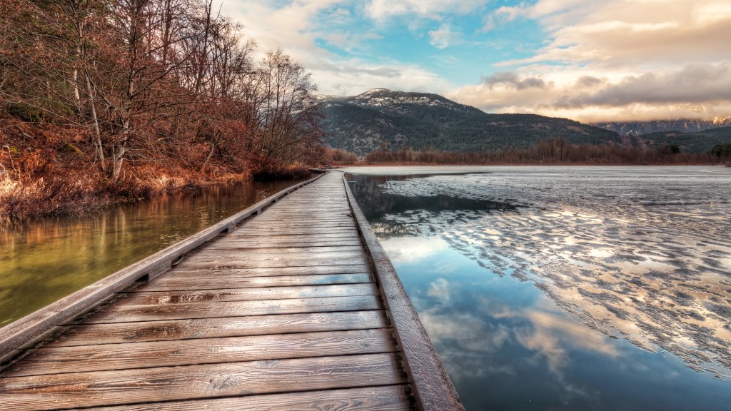 One Mile Lake Boardwalk, Pemberton, BC, Canada - desktop wallpaper