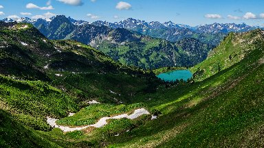 Seealpsee, Allgau Alps, Switzerland - desktop wallpaper