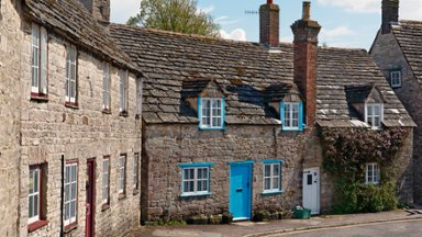 Old Stone Cottages, Corfe Castle, Dorset, UK - desktop wallpaper