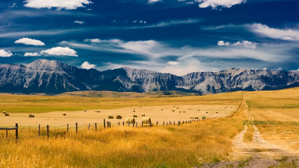 Landscape Along Crowsnest Highway, Alberta, Canada - desktop wallpaper