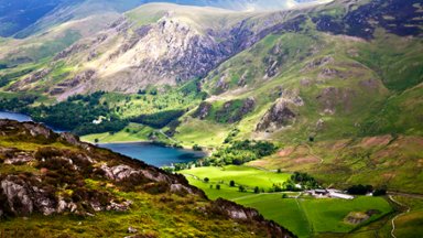 View of Buttermere Lake from Haystacks Path, UK - desktop wallpaper