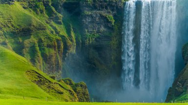 Skogafoss Waterfall, Iceland - desktop wallpaper