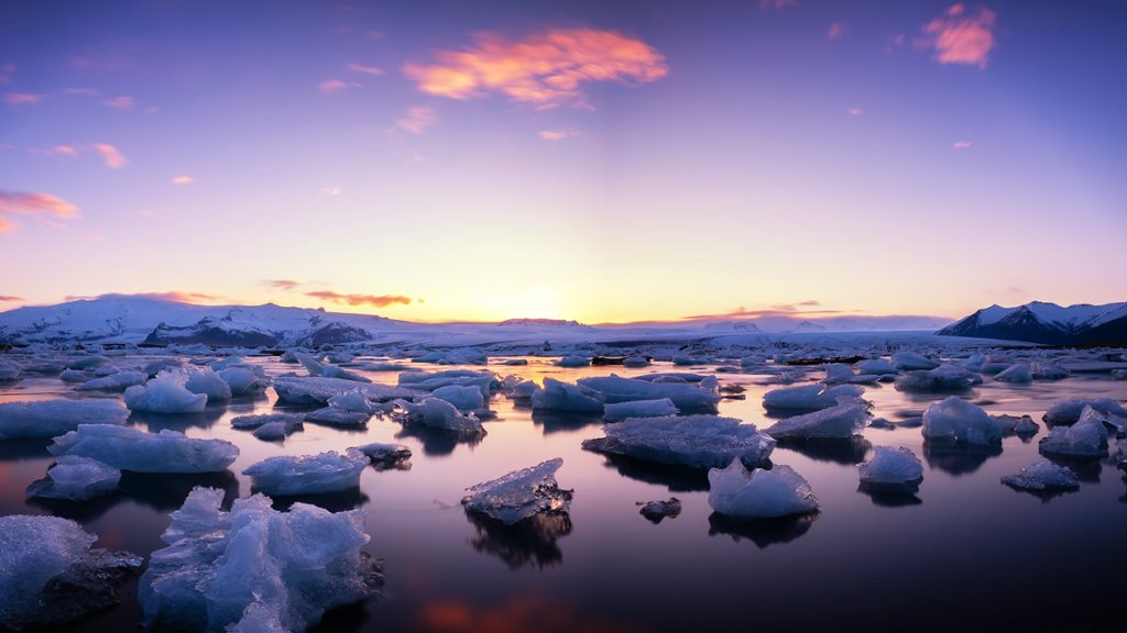 Jokulsarlon Ice Lagoon, Iceland - desktop wallpaper