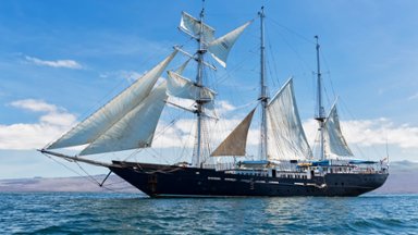 Saling Ship, Galapagos Islands - desktop wallpaper