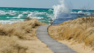Lake Michigan, Frankfort, Michigan - desktop wallpaper