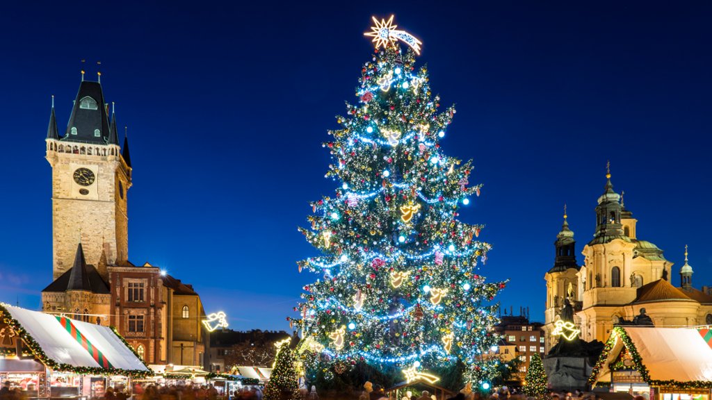 Unesco Site, Christmas Market, Prague, Czech Republic - desktop wallpaper