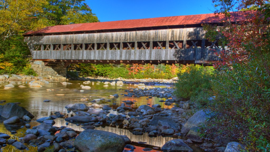 Albany Covered Bridge, White Mountain National Forest, NH - desktop wallpaper