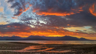 Hood Canal and Olympic Mountains, Seabeck, WA - desktop wallpaper