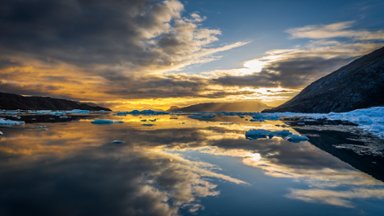 Icebergs, Ilulissat, Greenland - desktop wallpaper