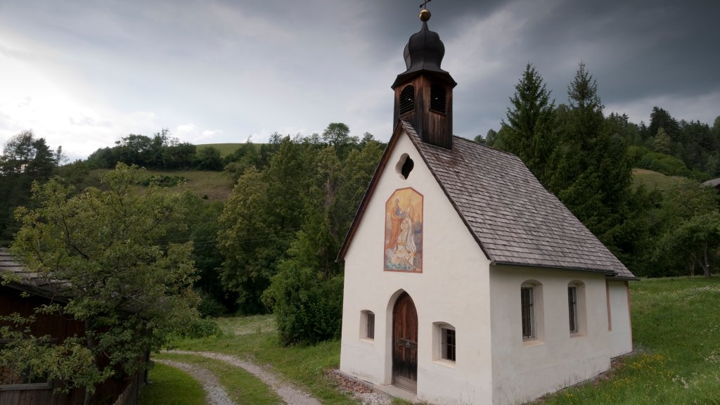 Church, San Pietro, Funes Valley, Dolomites, Italy - desktop wallpaper