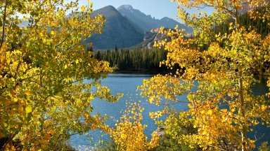 Bear Lake and Long's Peak, Rocky Mountain NP, CO - desktop wallpaper
