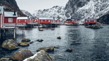 Fishing Village, Nusfjord, Lofoten islands, Norway - desktop wallpaper
