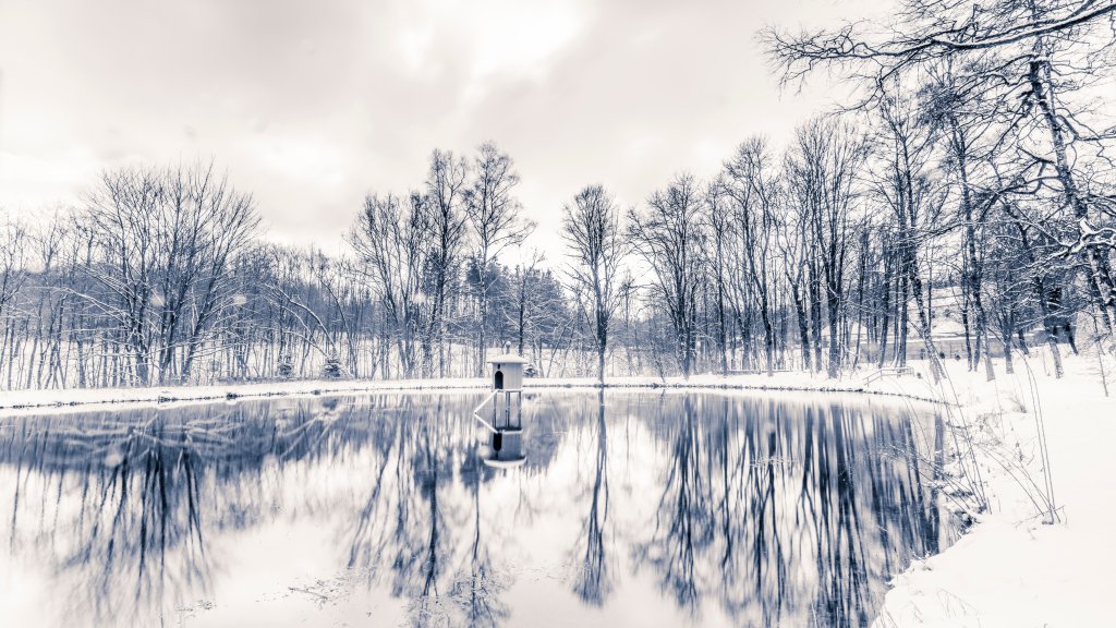 Abbey Pond, Irsee, Bavaria, Germany - desktop wallpaper