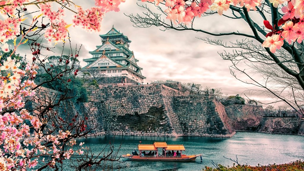 Osaka Castle, Osaka, Japan - desktop wallpaper