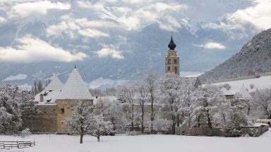 Saint Pankraz Church,  Vinschgau Valley, Italy - desktop wallpaper