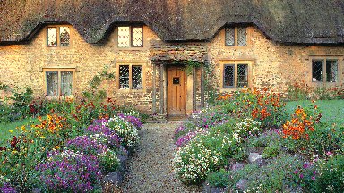 Thatched Cottage, Wiltshire, UK - desktop wallpaper